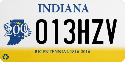 IN license plate 013HZV