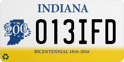 IN license plate 013IFD