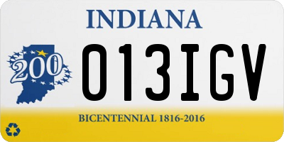 IN license plate 013IGV