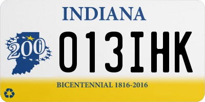 IN license plate 013IHK