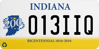 IN license plate 013IIQ