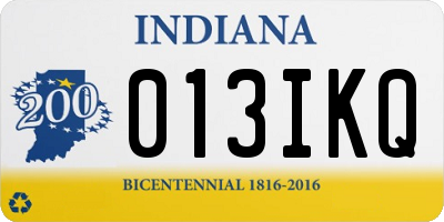 IN license plate 013IKQ