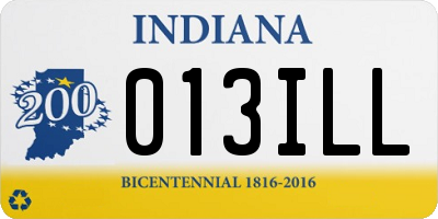 IN license plate 013ILL