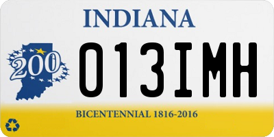 IN license plate 013IMH