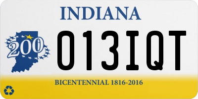 IN license plate 013IQT
