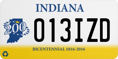 IN license plate 013IZD