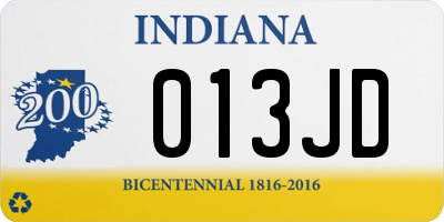 IN license plate 013JD