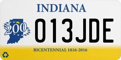 IN license plate 013JDE