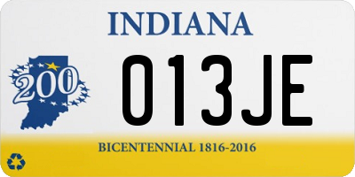 IN license plate 013JE