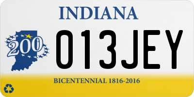 IN license plate 013JEY