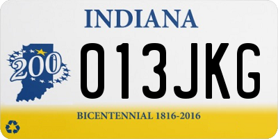IN license plate 013JKG