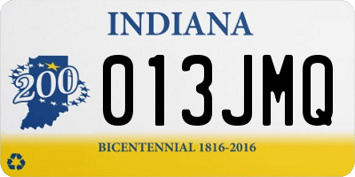 IN license plate 013JMQ