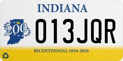 IN license plate 013JQR