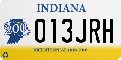 IN license plate 013JRH