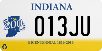 IN license plate 013JU