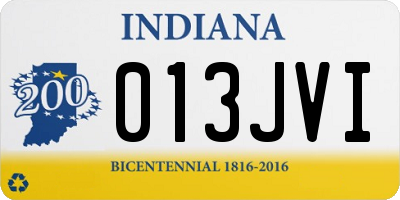 IN license plate 013JVI