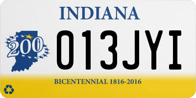 IN license plate 013JYI