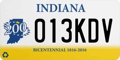IN license plate 013KDV
