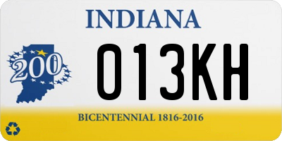 IN license plate 013KH