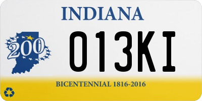 IN license plate 013KI