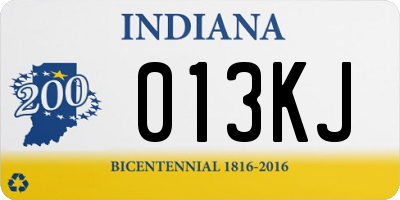 IN license plate 013KJ