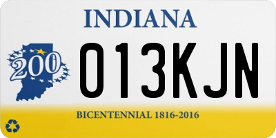 IN license plate 013KJN