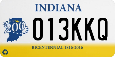 IN license plate 013KKQ