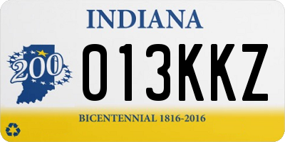IN license plate 013KKZ