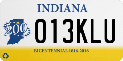 IN license plate 013KLU