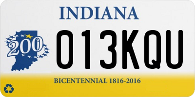 IN license plate 013KQU