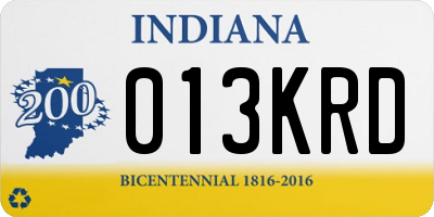 IN license plate 013KRD