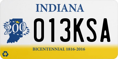 IN license plate 013KSA
