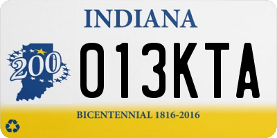 IN license plate 013KTA