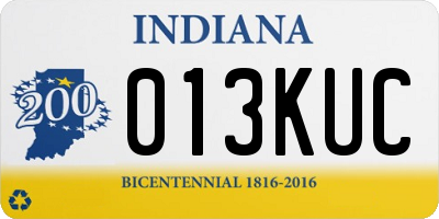 IN license plate 013KUC