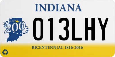 IN license plate 013LHY