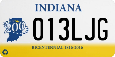 IN license plate 013LJG