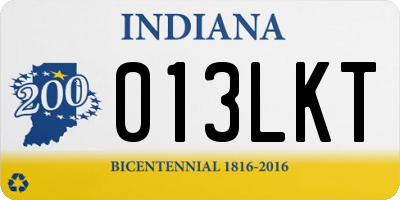 IN license plate 013LKT