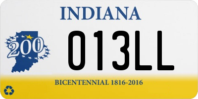 IN license plate 013LL