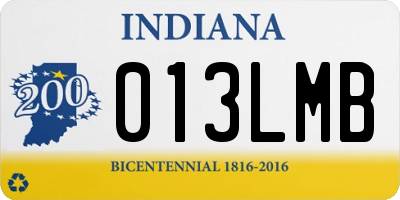 IN license plate 013LMB