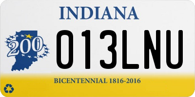 IN license plate 013LNU