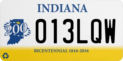 IN license plate 013LQW