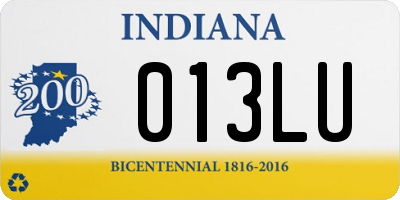 IN license plate 013LU