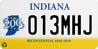 IN license plate 013MHJ