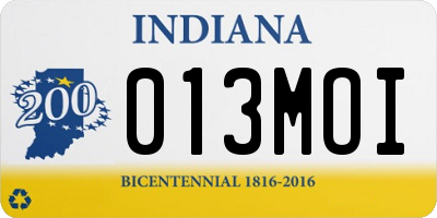 IN license plate 013MOI
