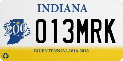 IN license plate 013MRK