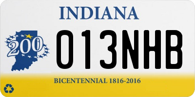 IN license plate 013NHB