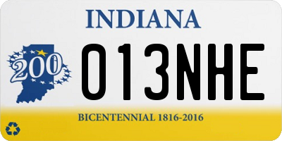 IN license plate 013NHE
