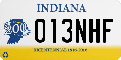 IN license plate 013NHF