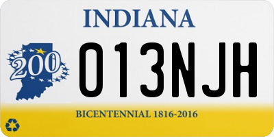 IN license plate 013NJH