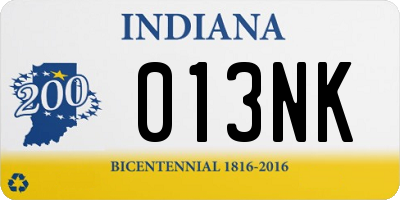 IN license plate 013NK